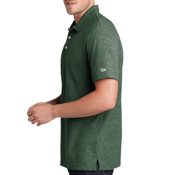 New Era Slub Twist Polo, Dark Green Twist, Left Sleeve view