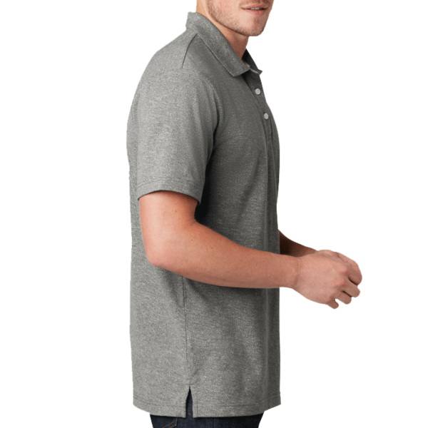 New Era Slub Twist Polo, Shadow Grey Twist, Right Sleeve view