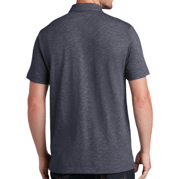 New Era Slub Twist Polo, True Navy Twist, Back view