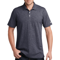 New Era Slub Twist Polo, True Navy Twist, Front view