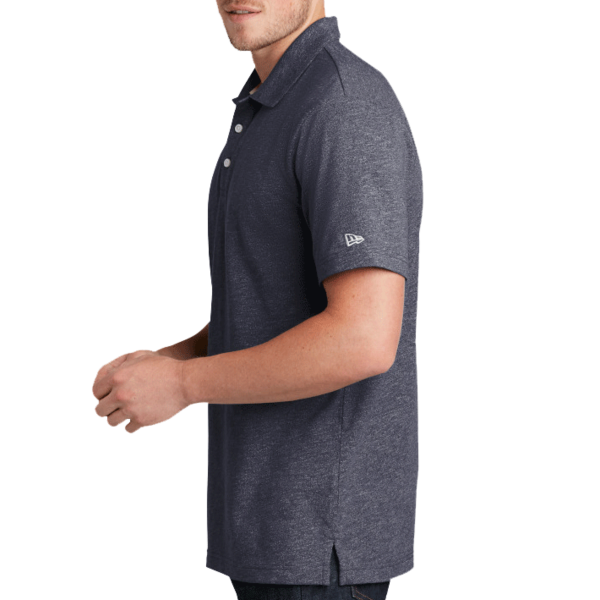 New Era Slub Twist Polo, True Navy Twist, Left Sleeve view