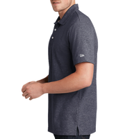 New Era Slub Twist Polo, True Navy Twist, Left Sleeve view