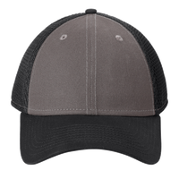 New Era Snapback Contrast Front Mesh Cap, Charcoal / Black, Front view