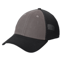 New Era Snapback Contrast Front Mesh Cap, Charcoal / Black, Left Side view