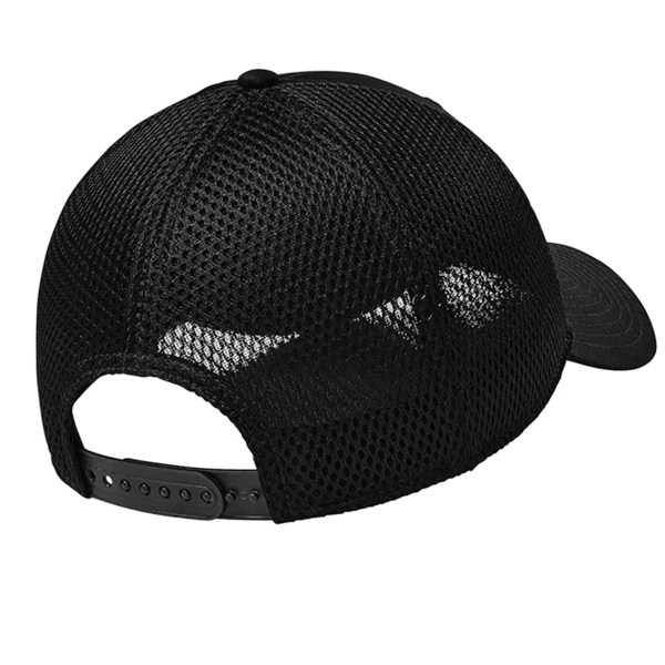 New Era Snapback Contrast Front Mesh Cap, Flag Black / Black, Back view