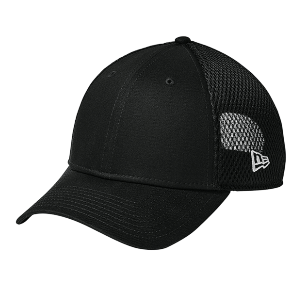 New Era Snapback Contrast Front Mesh Cap, Flag Black / Black, Left Side view