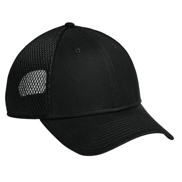 New Era Snapback Contrast Front Mesh Cap, Flag Black / Black, Right Side view