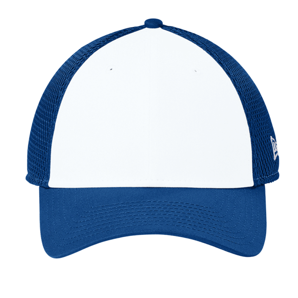 New Era Snapback Contrast Front Mesh Cap, Flag White / Royal, Front view