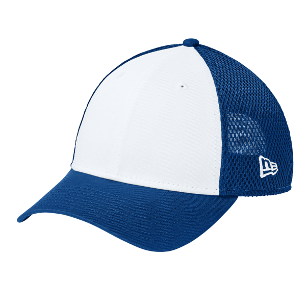 New Era Snapback Contrast Front Mesh Cap, Flag White / Royal, Left Side view