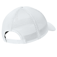 New Era Snapback Contrast Front Mesh Cap, Flag White / White, Back view