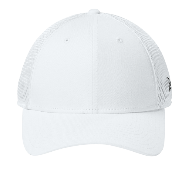 New Era Snapback Contrast Front Mesh Cap, Flag White / White, Front view