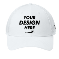 New Era Snapback Contrast Front Mesh Cap, Flag White / White, Front view, Mockup