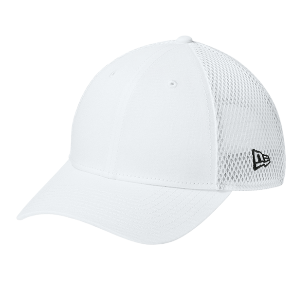 New Era Snapback Contrast Front Mesh Cap, Flag White / White, Left Side view