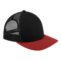 New Era Snapback Low Profile Trucker Cap, Black / Scarlet, Right Side view