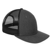 New Era Snapback Low Profile Trucker Cap, Heather Graphite / Black, Right Side view