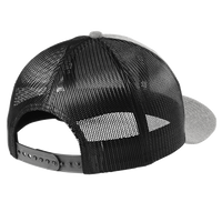New Era Snapback Low Profile Trucker Cap, Heather Grey / Black, Back view