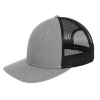 New Era Snapback Low Profile Trucker Cap, Heather Grey / Black, Left Side view
