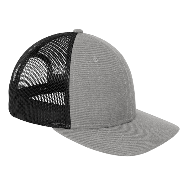 New Era Snapback Low Profile Trucker Cap, Heather Grey / Black, Right Side view