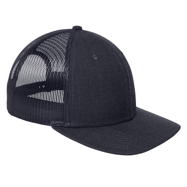 New Era Snapback Low Profile Trucker Cap, Heather Navy / Navy, Right Side view