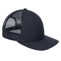 New Era Snapback Low Profile Trucker Cap, Heather Navy / Navy, Right Side view