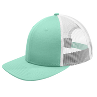 New Era Snapback Low Profile Trucker Cap, Mint / White, Left Side view
