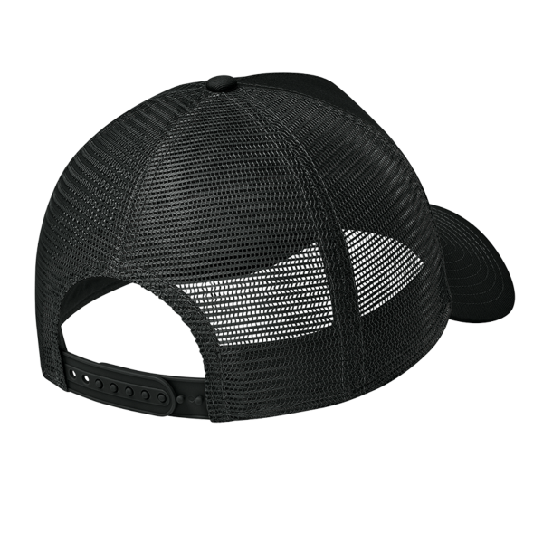 New Era Snapback Trucker Cap, Flag Black / Black, Back view