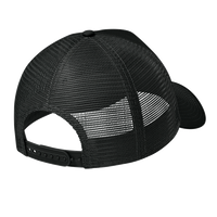 New Era Snapback Trucker Cap, Flag Black / Black, Back view
