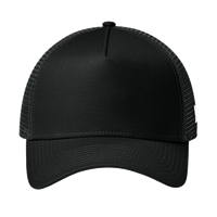New Era Snapback Trucker Cap, Flag Black / Black, Front view