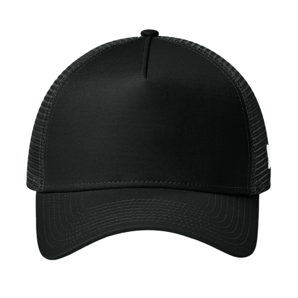 New Era Snapback Trucker Cap, Flag Black / Black, Front view