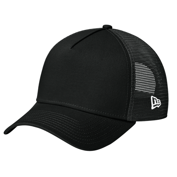 New Era Snapback Trucker Cap, Flag Black / Black, Left Side view