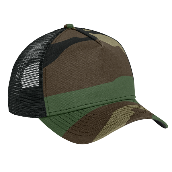 New Era Snapback Trucker Cap, Flag Camo / Black, Right Side view