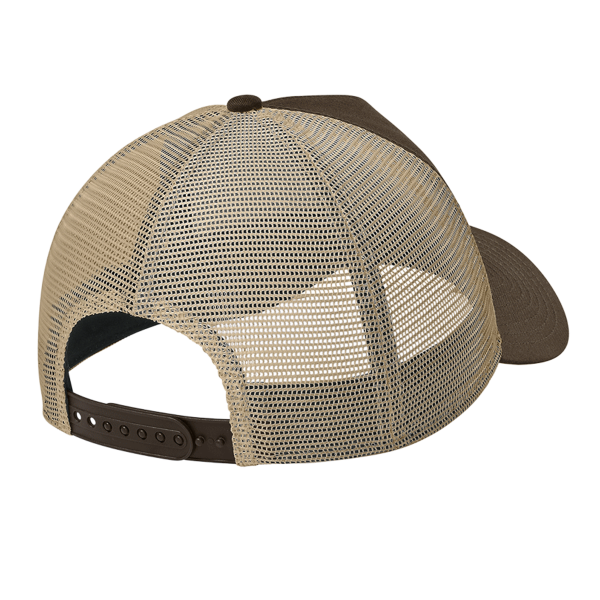 New Era Snapback Trucker Cap, Flag Chocolate / Khaki, Back view