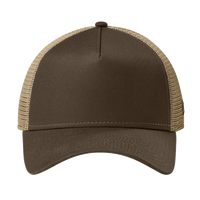 New Era Snapback Trucker Cap, Flag Chocolate / Khaki, Front view