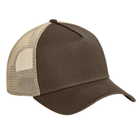 New Era Snapback Trucker Cap, Flag Chocolate / Khaki, Right Side view