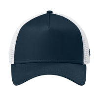New Era Snapback Trucker Cap, Flag Deep Navy / White, Front view