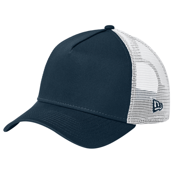 New Era Snapback Trucker Cap, Flag Deep Navy / White, Left Side view
