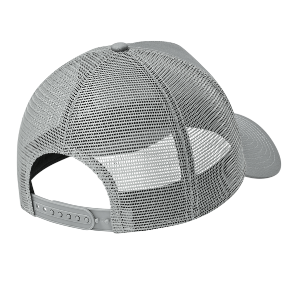 New Era Snapback Trucker Cap, Flag Grey / Grey, Back view