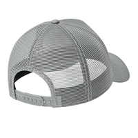 New Era Snapback Trucker Cap, Flag Grey / Grey, Back view