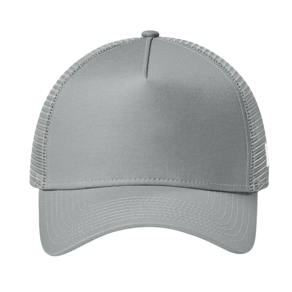 New Era Snapback Trucker Cap, Flag Grey / Grey, Front view