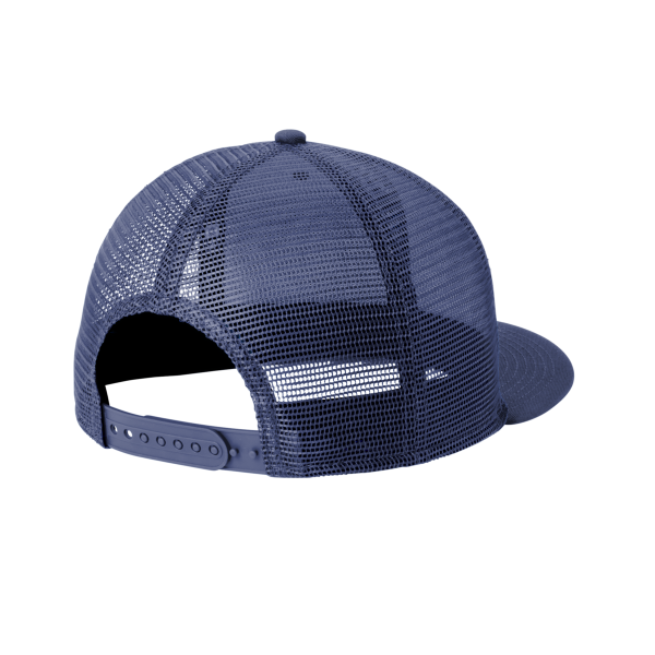 New Era Standard Fit Snapback Trucker Cap, Deep Navy / Deep Navy, Back view
