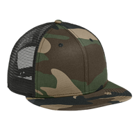 New Era Standard Fit Snapback Trucker Cap, Flag Camo / Black, Right Side view