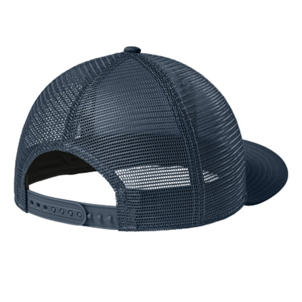New Era Standard Fit Snapback Trucker Cap, Flag Deep Navy / Deep Navy, Back view