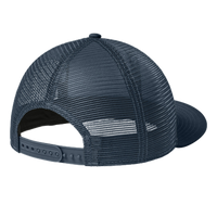 New Era Standard Fit Snapback Trucker Cap, Flag Deep Navy / Deep Navy, Back view