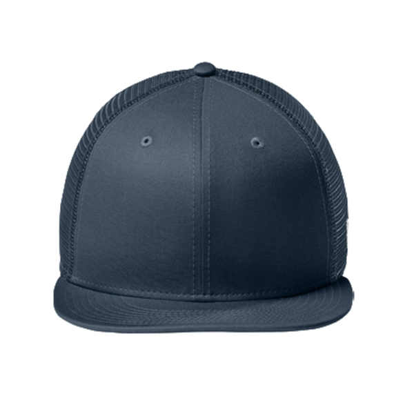 New Era Standard Fit Snapback Trucker Cap, Flag Deep Navy / Deep Navy, Front view