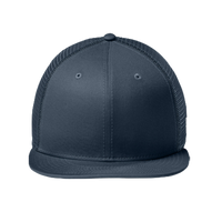 New Era Standard Fit Snapback Trucker Cap, Flag Deep Navy / Deep Navy, Front view