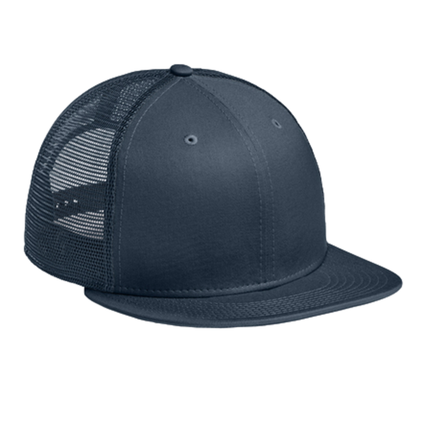New Era Standard Fit Snapback Trucker Cap, Flag Deep Navy / Deep Navy, Right Side view
