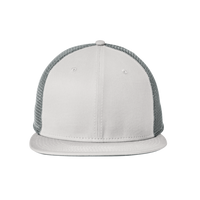 New Era Standard Fit Snapback Trucker Cap, Grey / Graphite, Front view