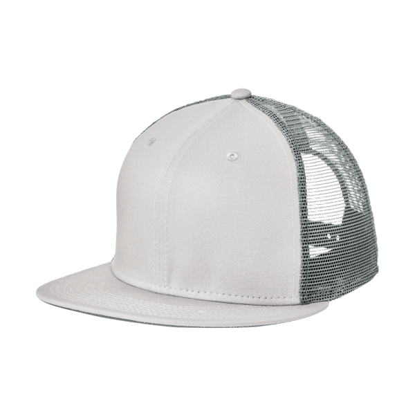 New Era Standard Fit Snapback Trucker Cap, Grey / Graphite, Left Side view