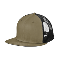 New Era Standard Fit Snapback Trucker Cap, Olive / Black, Left Side view