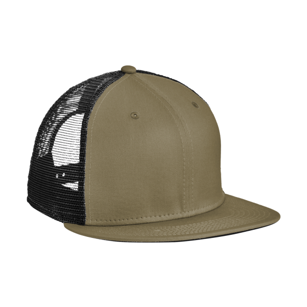 New Era Standard Fit Snapback Trucker Cap, Olive / Black, Right Side view